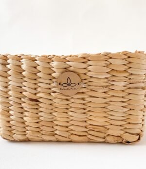 Evara’s artisanal storage basket handcrafted from 100% natural banana fiber, designed with a sturdy woven structure, minimalist aesthetic, and smooth natural finish. Ideal for organizing living spaces, storing linens, toys, or accessories. Lightweight yet durable, with reinforced edges and optional handles for easy mobility. A biodegradable, eco-friendly home décor piece that blends functionality with timeless elegance.